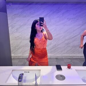 Amazon Orange Prom Dress